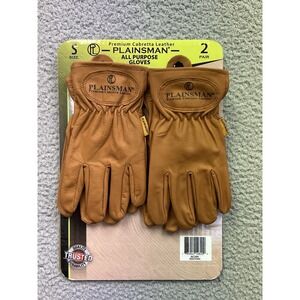 Two (2) Pair ~ Plainsman™ Premium Cabretta Leather Gloves Size Small